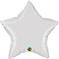 20 inch WHITE Star Qualatex Foil