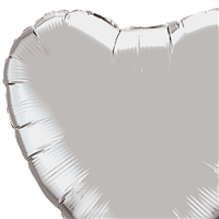Qualatex 36 inch Silver Heart shaped foil balloon