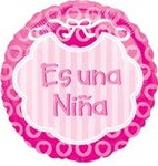 Es Una Nina Foil Balloon