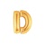 14in GOLD Letter D Megaloon Jr., Price Per Bag of 5