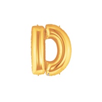 14in GOLD Letter D Megaloon Jr., Price Per Bag of 5