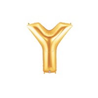 14in GOLD Letter Y Megaloon Jr., Price Per Bag of 5