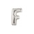 14in SILVER Letter F Megaloon Jr., Price Per Bag of 5