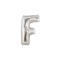 14in SILVER Letter F Megaloon Jr., Price Per Bag of 5