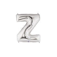 14in SILVER Letter Z Megaloon Jr., Price Per Bag of 5