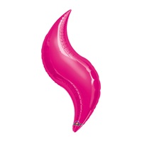 36in FUCHSIA CURVE Foil Balloon, Price Per Package of 3