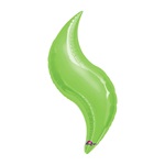 36in LIME GREEN CURVE Foil Balloon, Price Per Package of 3