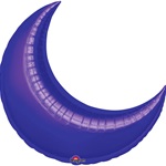 35in PURPLE CRESCENT Foil Balloon, Price Per Package of 3