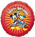 18 inch Disney Mickey Mouse Happy Birthday From All of Us