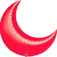 35in RED CRESCENT Foil Balloon, Price Per Package of 3
