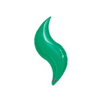 28in GREEN CURVE Foil Balloon, Price Per Package of 3