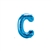 16 inch Letter C Northstar BLUE