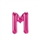 16 inch Letter M Northstar MAGENTA