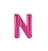 16 inch Letter N Northstar MAGENTA