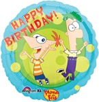 18 inch Disney PHINEAS and FERB Birthday Balloon