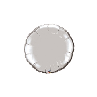 9 inch SILVER Round Qualatex Foil balloon