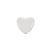 4 inch WHITE Heart Qualatex Foil Balloon