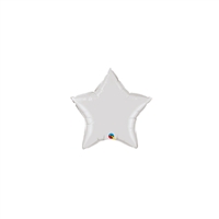 4 inch WHITE Star shaped Qualatex Foil Balloon