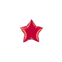 4 inch RUBY Red Star shaped Qualatex Foil Balloon