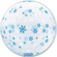 20in Blue & White Snowflakes SPHERE- IRP - Price Per EACH