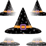 Black Witch Hat Foil Balloon