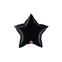 9 inch BLACK Star Qualatex Foil Balloon
