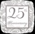 18 inch 25th Anniversary Silver Elegant Scroll