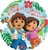 18 inch Dora & Diego Happy Birthday Round foil balloon