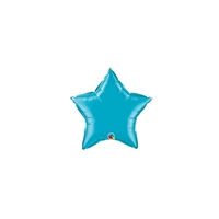 4 inch TURQUOISE Star Qualatex Foil Balloon