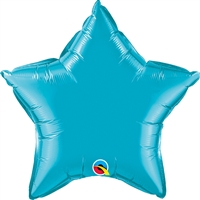 Qualatex 20 inch Star shaped foil balloon TURQUOISE