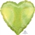 18 inch LIME GREEN HEART Dazzler Holographic Foil Balloon