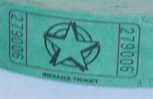 Assorted Color Single Tickets STAR, Price Per Roll of 2000