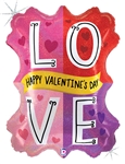 Valentine Love Color Block Balloon