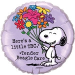 18 inch Snoopy Get Well Tender Beagle foil balloon