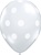 5in Qualatex CLEAR with White Polka Dots, Price Per Bag of 100