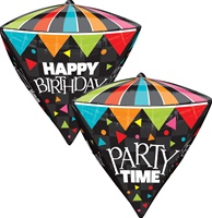 16 inch Happy Birthday Party Time Diamondz