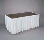 Table Skirt 29in x 14ft WHITE, Price Per EACH