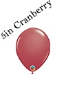 5 inch Qualatex Fashion CRANBERRY latex balloons