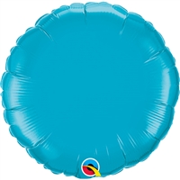 18 inch TURQUOISE Round Qualatex Foil Balloon