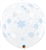 3 foot Qualatex Winter Snowflakes-A-Round on DIAMOND CLEAR