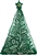 Damask Christmas Tree Balloon