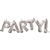 33 inch x 9 inch - PARTY - Phrase SILVER