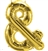 34 inch AMPERSAND Foil Balloon GOLD