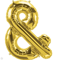 34 inch AMPERSAND Foil Balloon GOLD