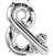 34 inch AMPERSAND Foil Balloon SILVER