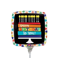 9 inch Happy Birthday Rainbow Cake
