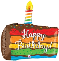 Rainbow Birthday Cake Balloon