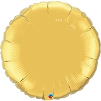 18 inch Round Qualatex Foil GOLD, Price Per Pack of 10