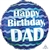 Happy Birthday Dad Waves Foil Balloon