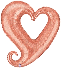 Chain of Hearts Rose Gold Balloon